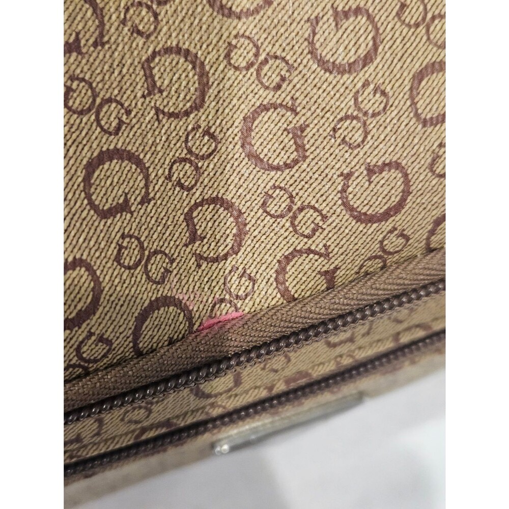 GUESS Monogram Travel Toiletry Case Cosmetic Bag With Zipper Top Front Unisex - Picture 4 of 10